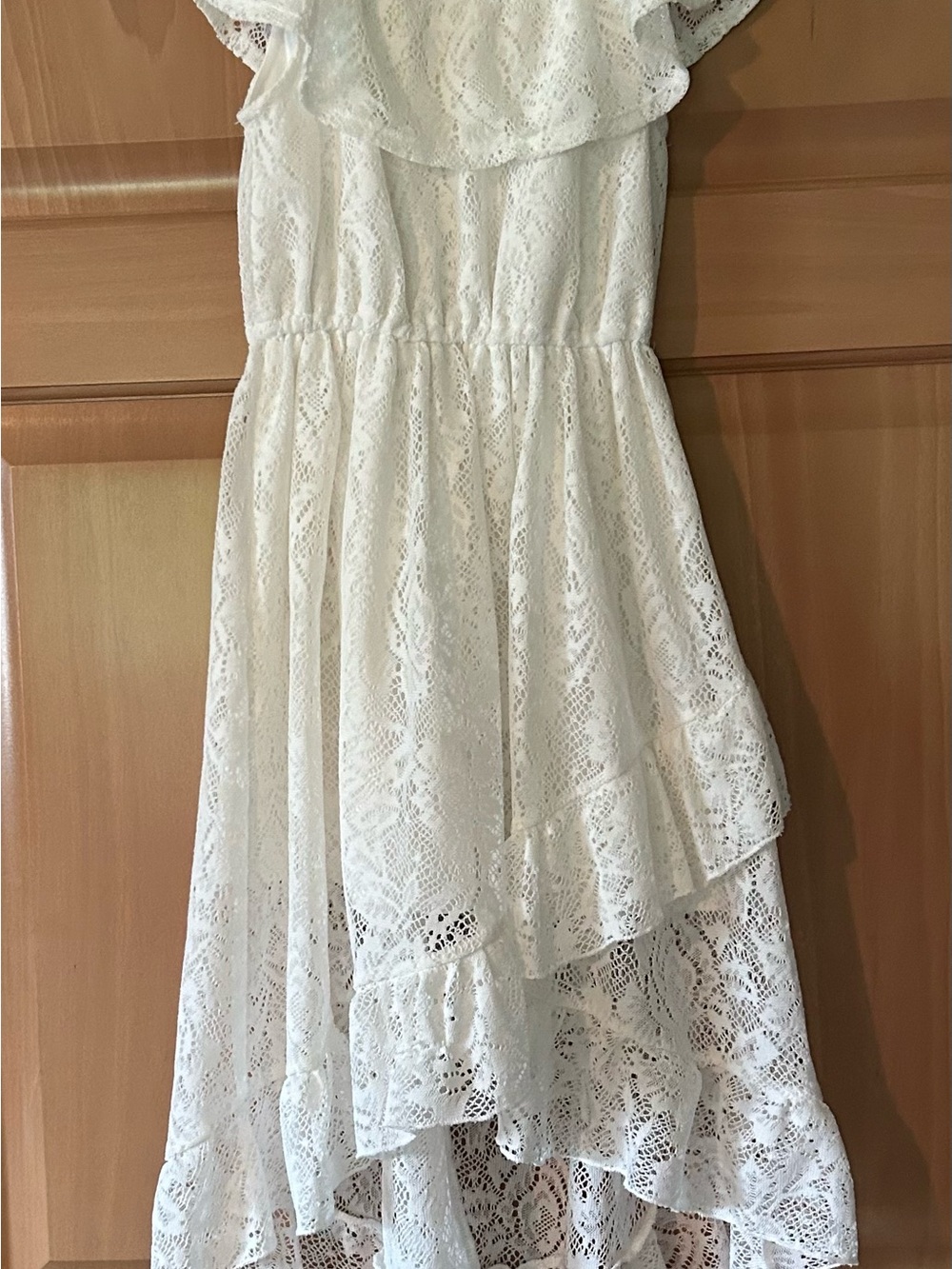 Beautees Boho White Lace Flower Girl Holiday Dress Size 7
